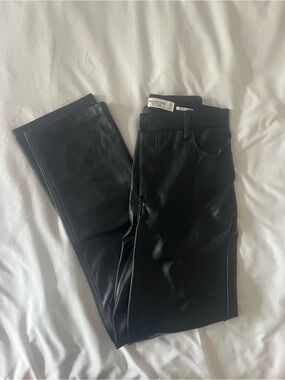 Abercrombie & Fitch Black Vegan Leather Pants